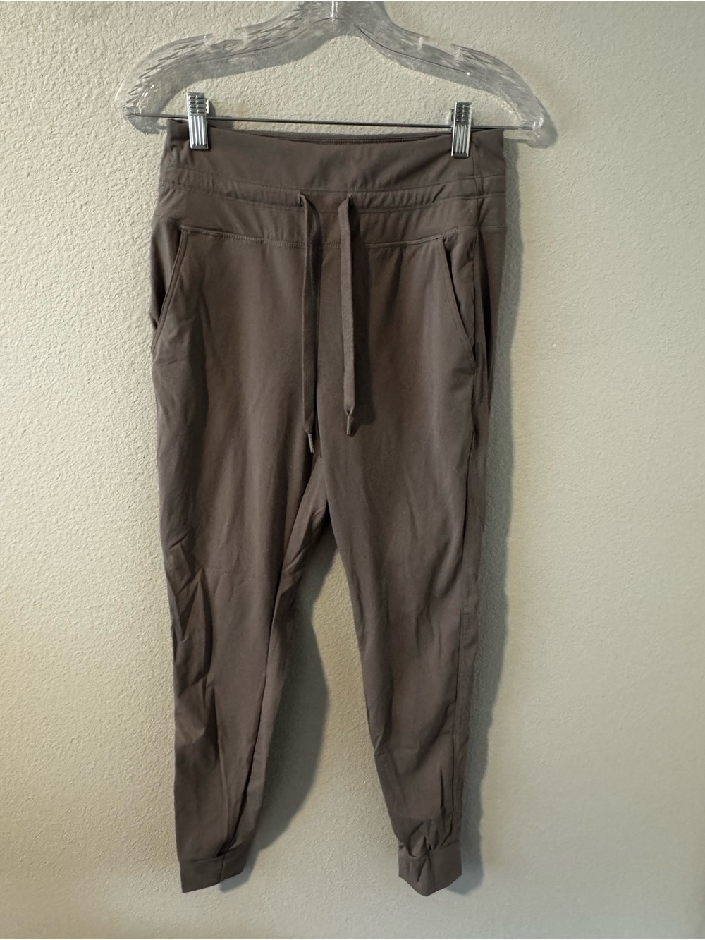Casual Drawstring Jogger Pants — Taupe